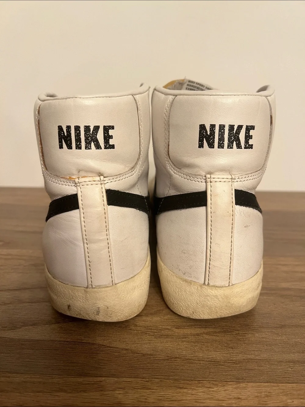 Nike White and Black High-Top Sneakers